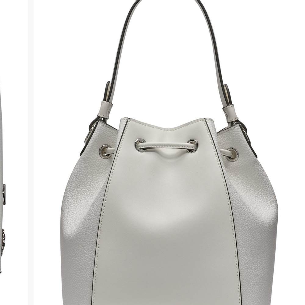Karl Lagerfeld White Shoulder Bag with Black Accents - Picture 5 of 5